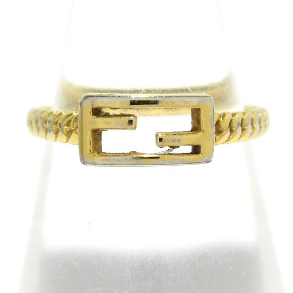 Auth FENDI Gold Hardware 1***** Ring #5 1/2 - Picture 1 of 5